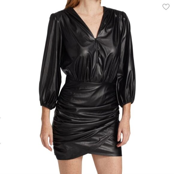 ramy brook faux leather dress Ramy Brook Women's Miley Faux Leather Midi Dress, Black, 00 : Amazon.ca:  Clothing, Shoes & Accessories